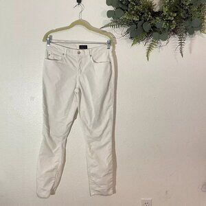 Theory White Corduroy Denim Jeans Pants